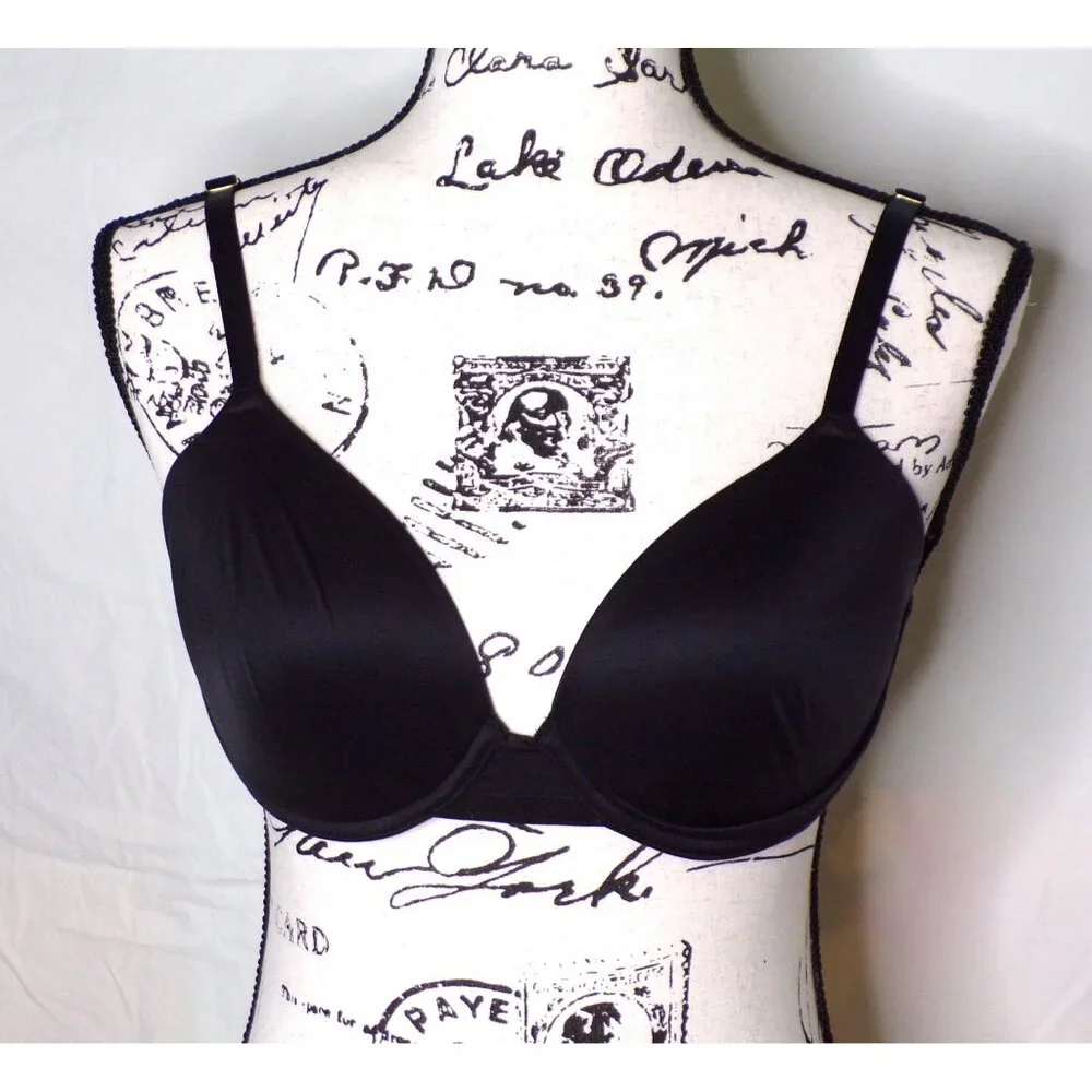 🆕 NATORI Frame Contour Underwire T-Shirt Bra 34DD Black #721310